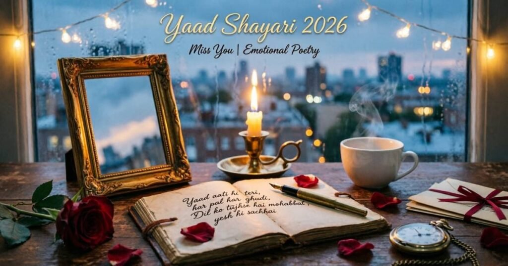 Top Yaad Shayari Collection 2026 | Miss You and Emotional Shayari in Hindi