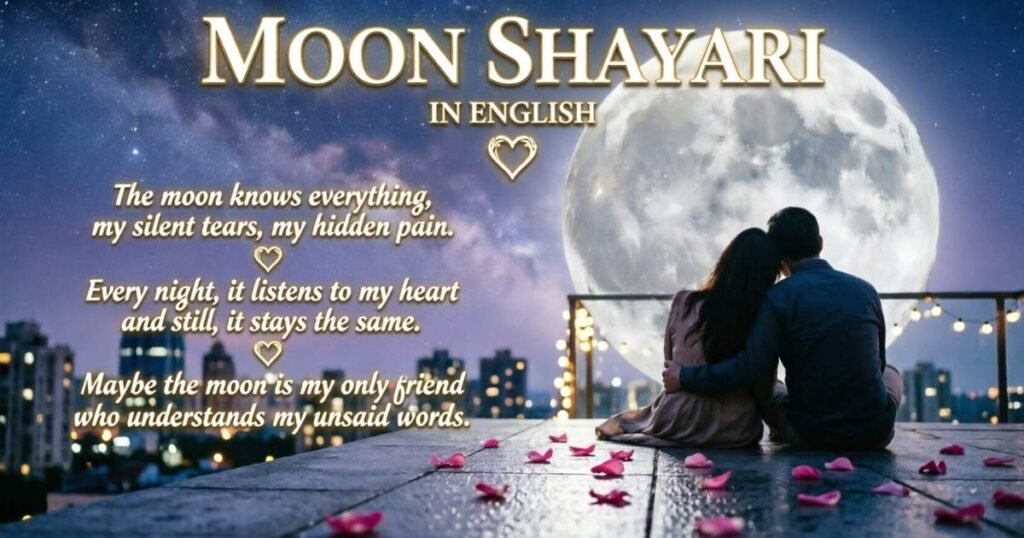 175+ Best Moon Shayari in English | Romantic Night Lines