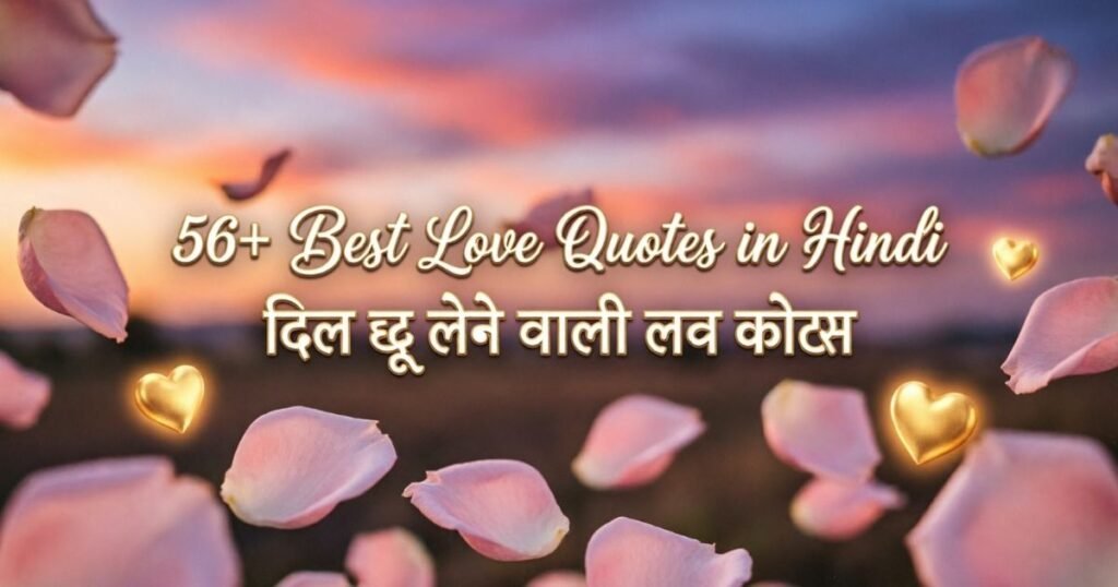 56+ Best Love Quotes in Hindi | दिल छू लेने वाली लव कोट्स
