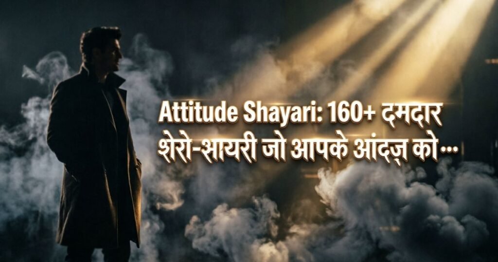 Attitude Shayari: 160+ दमदार शेरो-शायरी जो आपके अंदाज़ को…