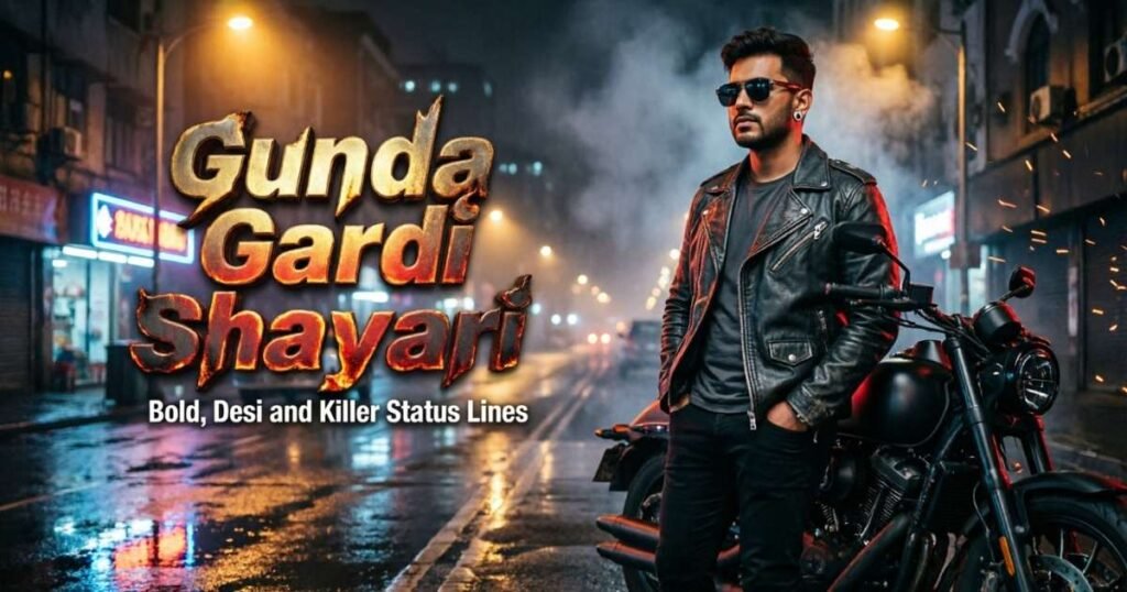 Best Gunda Gardi Shayari | Bold, Desi, and Killer Status Lines